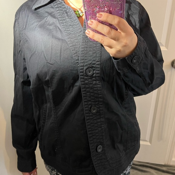 COLDWATER CREEK 1X BLACK BLAZER JACKET EUC WARM LAYER CUTE - Picture 2 of 15